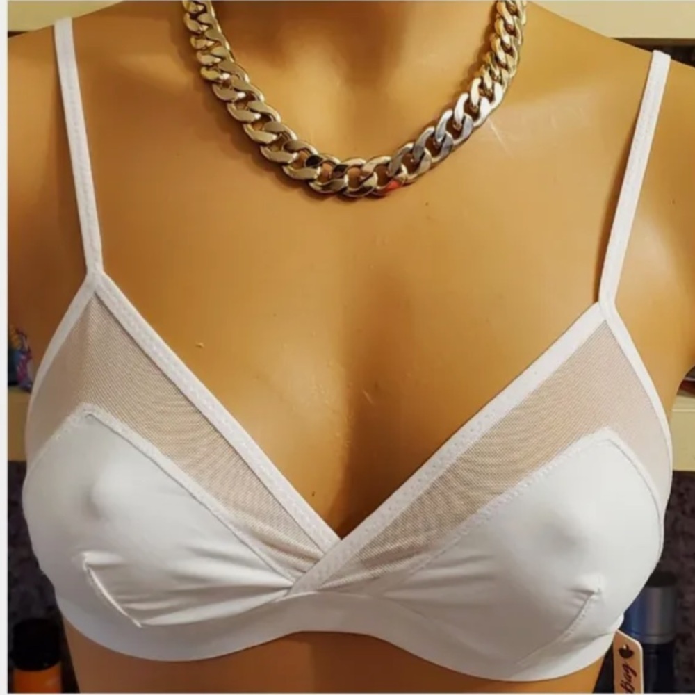 NWT White Mesh Bralette